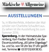 Märkische Allgemeine 11.4.2016