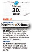 Nordwest-Zeitung 26.1.2017